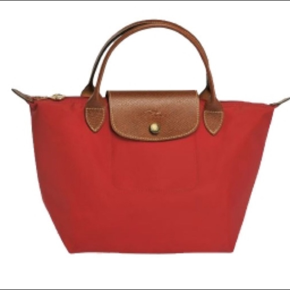 Long champ Le Pliage  tote. small . Short handle